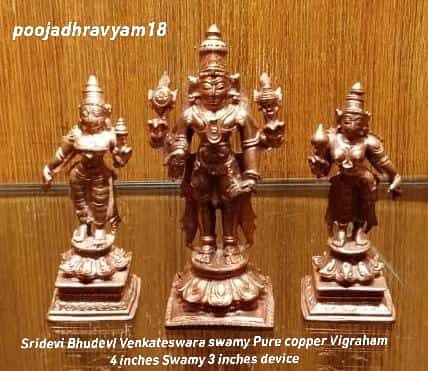 Sridevi Bhudevi Venkateshwera Swamy pure copper