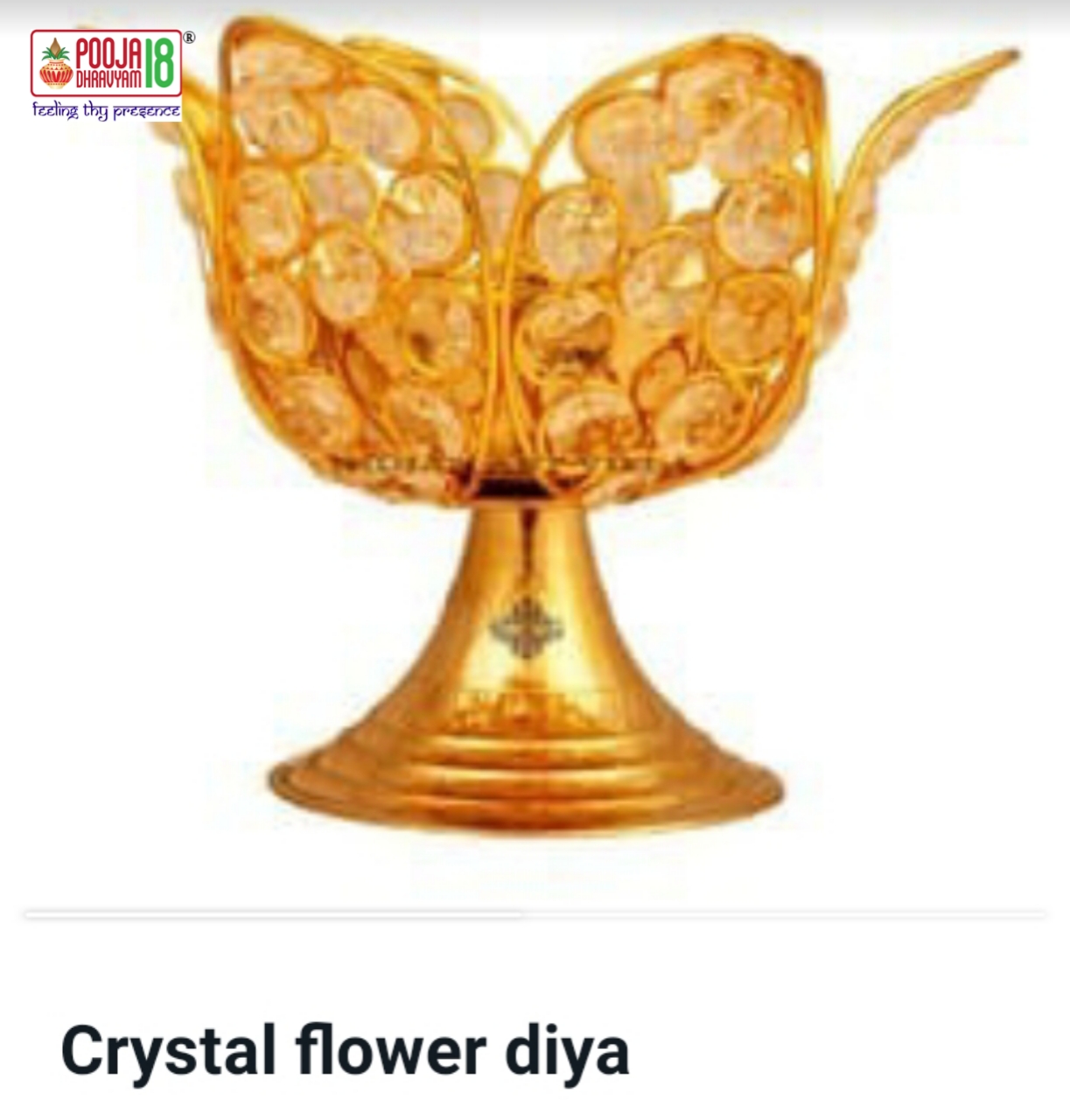 Crystal flower Diya
