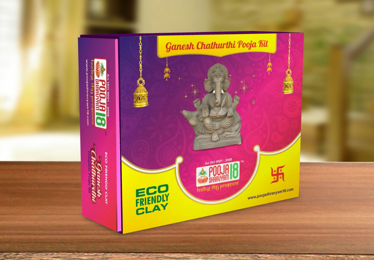 Eco Friendly Clay Ganesha Samagri Kit